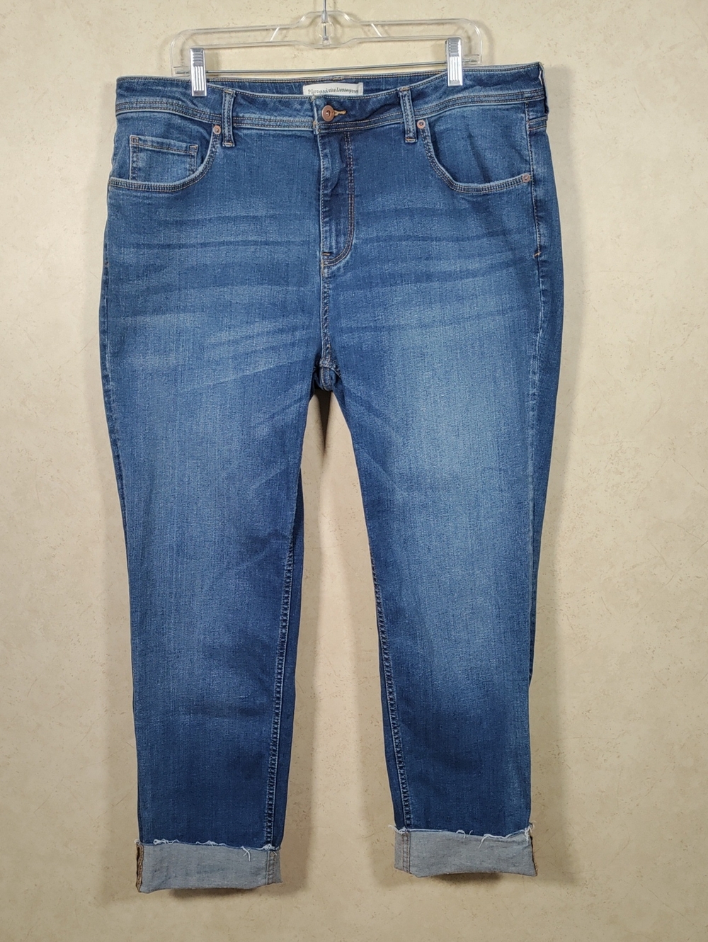 I197 Pilcro By Anthropologie Blue Turned Cuff Jeans 18W